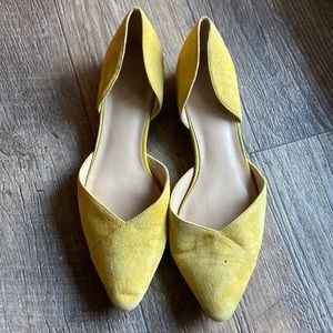 Women's Franco Sarto Yellow Suede shoes size 9.5